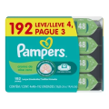 Imagem da oferta Kit com 4 Pacotes de Lenços Umedecidos Com Aroma De Aloe Vera 192 Unidades Pampers