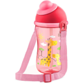 Imagem da oferta Copo Cantil Decorado com Canudo Silicone - Lillo Rosa 390 ml