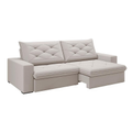 Imagem da oferta Sofá 4 Lugares Retrátil e Reclinável Flexforma Premier Veludo Marfim 250 cm