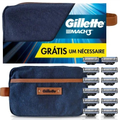 Imagem da oferta Kit Carga Para Aparelho De Barbear Gillette Mach3 12 Unidades Grátis Necessaire