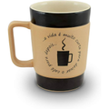 Imagem da oferta Mondoceram 053882 Caneca de Cerâmica Coffee to Go Vida Curta Creme 300ml