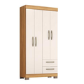 Imagem da oferta Guarda-Roupa Solteiro NT 6010 - Freijó / Off White - Notável