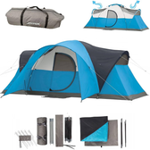 Imagem da oferta Barraca Camping Família Acampamento 8 10 Pessoas com Grande Varanda 2 Quartos 1 Sala de Estar Tenda Família à Prova D