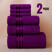 Imagem da oferta KIT 2 Toalhas - Banho e Rosto Grande Macia 100% Algodão Seca Rápido Ótima Absorção