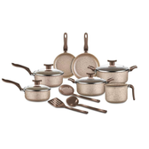 Imagem da oferta Jogo de Panelas 10 Peças Bianco Antiaderente com Tampa de Vidro