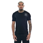 Imagem da oferta CAMISA CORINTHIANS COM BRASAO FRENTE BORDADO MASCULINA PRETA