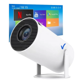 Imagem da oferta Smartprojetor Home Cinema 4K Projetor android Bahrein 11.0 resolução 4k hd bluetooth hdmi wifi Branco