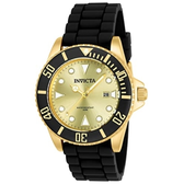 Imagem da oferta Invicta Relógio masculino de quartzo de aço inoxidável Pro Diver com pulseira de silicone preto 22 (modelo