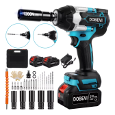 Imagem da oferta 1200n.m Chave De Impacto 3 Em 1 + 2 Bateria Sem Fio Dobevi FU-TH013