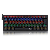 Imagem da oferta Teclado Gamer Redragon Fizz Rainbow Mecânico Switch Blue Preto ABNT2- K617-R-B