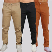 Imagem da oferta Kit 3 Calça Sarja Masculina Calca Masculino Clycra Elastano - NoBrand