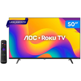 Imagem da oferta Smart TV 50" AOC 4K DLED 50U7045/78G Roku TV Quad Core 3 HDMI - Smart TV