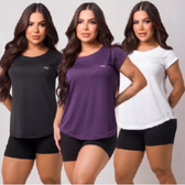 Imagem da oferta Kit 3 Camisetas Academia Dry Fit Treino