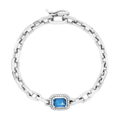 Imagem da oferta Pulseira Chains em Prata 925 com Topázio London e Safiras Incolores