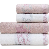 Imagem da oferta Jogo De Toalhas 4 Peças - Banho e Rosto Algodão Antipiling Yuna Karsten - Emcompre