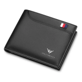 Imagem da oferta Carteira William Polo Couro Genuíno Cor Preto Desenho Do Tecido Liso