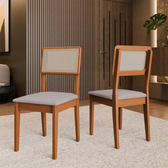 Imagem da oferta Conjunto 2 Cadeiras de Jantar com Tela Sintética Boucle - Balaqui Decor