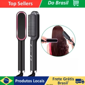 Imagem da oferta Escova Elétrica 3 em 1 Bivolt Pente Alisador com Aquecimento