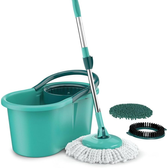 Imagem da oferta Mop Giratório 3 em1 balde com 12 litros e 3 opções de Refis ( microfibra tira pó e limpeza pesada) MOP8258 Flash Lim
