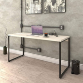 Imagem da oferta Mesa para Escritório Office Estilo Industrial 150m Kuadra Compace Snow/Est.Preta