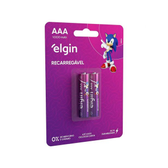 Imagem da oferta Pilha Recarregável AAA Elgin 1,2V 1000mAh