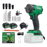 Imagem da oferta Chave De Impacto 21v Brushless Com 2 Baterias Sem Escova