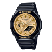 Imagem da oferta Relógio de pulso analógico-digital Casio GA-2100GB-1ADR para homens fundo dourado com pulseira de resina preta mold