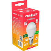 Imagem da oferta Lampada LED Bulbo OUROLUX Branca 9W Bivolt Base E27