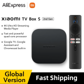 Imagem da oferta Xiaomi-Mi TV Box S 2ª Geração 4K Ultra HD BT5.2 2GB 8GB Google TV Assistente do Google Versão Global