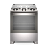 Imagem da oferta Fogão 5 bocas Electrolux Cinza Efficient com Mesa Inox PerfectCook e VaporBake (FE5IC) - Electrolux | Oficial com