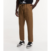 Imagem da oferta Calça Loose em Sarja com Cós Elástico e Bolso Amplo