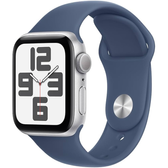 Imagem da oferta Apple Watch SE GPS Caixa prateada de alumínio 40 mm Pulseira esportiva denim P/M