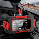 Imagem da oferta Carregador de Bateria 12V Inteligente Mazzilli LCD 15AH a 100AH Carrega Carro e Moto