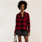 Imagem da oferta Camisa Oversized em Flanela Xadrez com Bolsinho