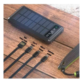 Imagem da oferta Carregador Portátil Power Bank Placa Solar 2.4a 5em1 Cor