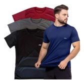 Imagem da oferta Camisa Time Fit Kit Com 4 Academia Treino Corrida Top