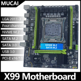 Imagem da oferta Placa-mãe MUCAI-X99 P4 LGA 2011-3 suporta processador Intel Xeon 4 canais RAM DDR4 NVME M.2