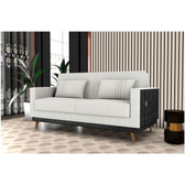 Imagem da oferta Sofá-cama 3 Lugares Casal Reclinável Facto e Linho Matrix Esther