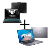 Imagem da oferta Kit Notebooks Asus TUF Gaming A15 Ryzen 7-7435HS 8GB SSD 512GB FA506NFR-HN069 + Asus Celeron-N4500 4GB SSD 128GB W11 X515KA-BR309WS