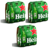 Imagem da oferta 3 Caixas Heineken Long Neck Cerveja Pilsen - Total 18 Garrafas 250ml