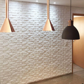 Imagem da oferta Placa de Revestimento Adesivo 3D Tijolos Branco 70x77cm