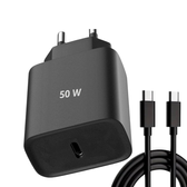 Imagem da oferta Carregador Super Turbo 50W Ultra Rápido USB-C E Cabo USB Tipo C de 1m - Compatível com Celulares Samsung Motorola iPho
