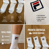 Imagem da oferta Kit 3 Meias Da Fila Cano Alto