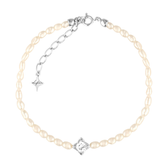 Imagem da oferta Pulseira de Pérolas Life em Prata 925 com Pedras Incolores