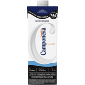 Imagem da oferta Camponesa Leite Zero Lactose Com 14g de Proteína Desnatado 1L