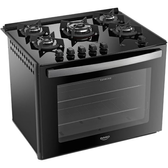 Imagem da oferta Fogão de Embutir 5 Bocas Preto com Mesa de Vidro Dako Supreme Bivolt