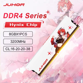 Imagem da oferta Memória JUHOR DDR4 8GB 3200MHz CL16 RUIVINHA