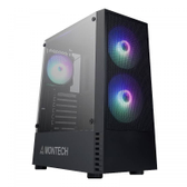 Imagem da oferta Gabinete Gamer Montech X2 MESH Mid Tower Vidro Temperado Black ATX Sem Fonte Com 3 Fans RGB