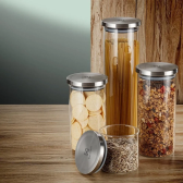 Imagem da oferta Conjunto 4 Potes Herméticos De Vidro Tampa Inox Electrolux