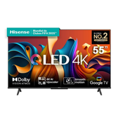 Imagem da oferta Smart TV 55\" Hisense Ultra HD 4K QLED Q6N Google TV com HDR10+ Dolby Atmos Modo Esporte Modo Jogo e Compatível com Ale